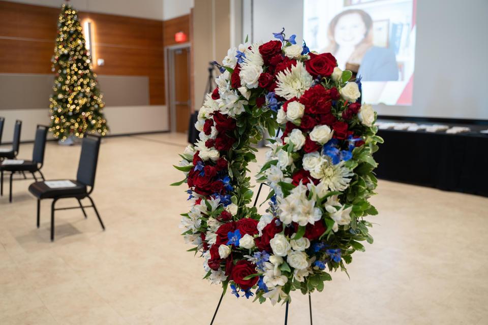 Veterans Day Wreath sponsored by USAA 